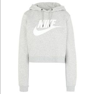 NIKE rally crop logo hoodie S
